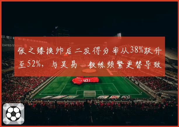 张之臻换帅后二发得分率从38%跃升至52%，与吴易昺教练频繁更替导致发球稳定性下降形成对比